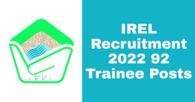 IREL Recruitment 2022 92 Trainee Posts